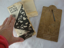 Load image into Gallery viewer, Vintage Sundials Ipswich NH Brass Tempus Fugit Wall Mount Sundial
