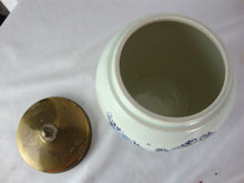 Load image into Gallery viewer, Vintage Delft Holland Repro van Rossem's Toeback Tobacco Humidor Jar with Metal Lid
