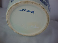 Load image into Gallery viewer, Vintage Delft Holland Repro van Rossem's Toeback Tobacco Humidor Jar with Metal Lid
