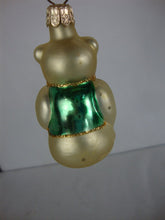Load image into Gallery viewer, Vintage Taron Collection, Poland Mercury Glass Teddy Bear with Vest Christmas Ornament
