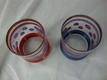 Load image into Gallery viewer, 1950s Sokura Sango by Sue Lipton Red Blue Rocks Glasses Set of Two
