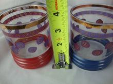 Load image into Gallery viewer, 1950s Sokura Sango by Sue Lipton Red Blue Rocks Glasses Set of Two
