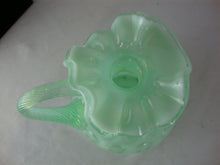 Load image into Gallery viewer, 2003 CC-467 Willow Green Opalescent Fenton Coin Dot Small Ewer Pitcher
