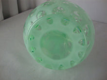 Load image into Gallery viewer, 2003 CC-467 Willow Green Opalescent Fenton Coin Dot Small Ewer Pitcher
