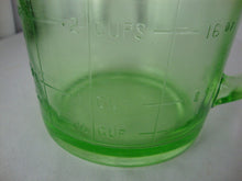 Load image into Gallery viewer, Vintage Hazel Atlas Vaseline Glass 4 Cup Kitchen Measuring Cup
