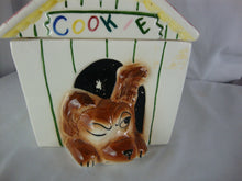 Load image into Gallery viewer, Vintage Sierra Vista Ceramic Dog with Cat Cookie Jar
