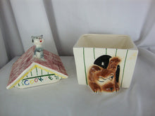 Load image into Gallery viewer, Vintage Sierra Vista Ceramic Dog with Cat Cookie Jar
