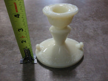 Load image into Gallery viewer, Vintage McKee Fenton Custard Uranium Glass Single Candleholder
