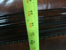 Load image into Gallery viewer, Henredon Camel Back Brown Leather Nailhead Trim Three Cushion Sofa Couch
