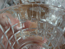 Load image into Gallery viewer, Vintage Tiffin Franciscan Square Diamond Clear Glass Punch Bowl and 12 Cups Set
