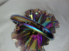 Load image into Gallery viewer, 1994 Fenton Plum Carnival Handpainted Signed Glass Floral Basket
