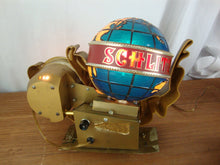 Load image into Gallery viewer, 1976 Schlitz Beer Electric Spinnning Globe and Clock Register Display
