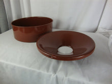 Load image into Gallery viewer, Vintage Brown Enamel Spittoon with Removable Lid
