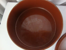 Load image into Gallery viewer, Vintage Brown Enamel Spittoon with Removable Lid
