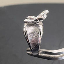 Load image into Gallery viewer, Ring, Sterling Silver Shank, Butterfly Decor, Size 4
