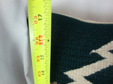 Load image into Gallery viewer, Hand Loomed Mexico Mohair Animal Dark Green Peach Accent Pillow
