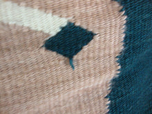 Load image into Gallery viewer, Hand Loomed Mexico Mohair Animal Dark Green Peach Accent Pillow
