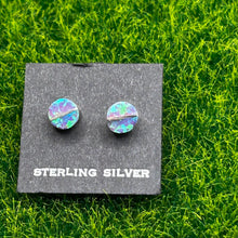 Load image into Gallery viewer, Earrings, Sterling Silver, Opal, Native American, Rowena Laweka
