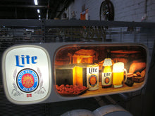 Load image into Gallery viewer, 1978 Miller Lite Pilsner Beer Large Double Light Bar Wall Mount Electric Beer Sign
