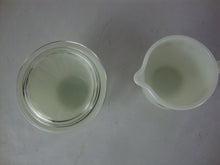 Load image into Gallery viewer, Vintage Pyrex Butterfly Gold Creamer and Sugar with Lid Set
