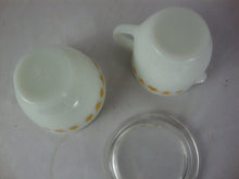 Load image into Gallery viewer, Vintage Pyrex Butterfly Gold Creamer and Sugar with Lid Set
