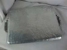 Load image into Gallery viewer, Vintage Everlast Aluminum Bali Bamboo Rectangle Serving Tray with Handles
