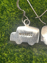 Load image into Gallery viewer, Earrings, Sterling Silver School Bus Dangles
