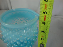 Load image into Gallery viewer, Vintage Fenton Aqua Blue Opalescent CC-369 Hobnail Small Pitcher
