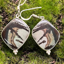 Load image into Gallery viewer, Earrings, Sterling Silver, Picture Jasper
