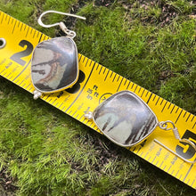 Load image into Gallery viewer, Earrings, Sterling Silver, Picture Jasper
