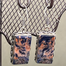 Load image into Gallery viewer, Earrings, Sterling Silver, Sunset Sodalite
