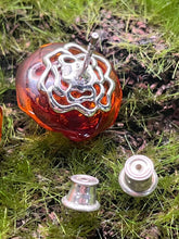 Load image into Gallery viewer, Earrings, Sterling Silver, Baltic Amber Roses, Poland
