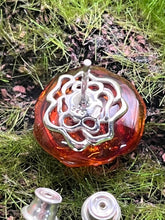 Load image into Gallery viewer, Earrings, Sterling Silver, Baltic Amber Roses, Poland
