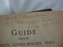 Load image into Gallery viewer, 1896 Travel Souvenir Book Guide of Central Europe and Italy
