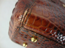 Load image into Gallery viewer, Vintage Brahmin Asher Brown Croc Zip Top Shoulder Bag Purse
