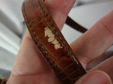 Load image into Gallery viewer, Vintage Brahmin Asher Brown Croc Zip Top Shoulder Bag Purse
