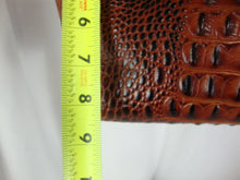 Load image into Gallery viewer, Vintage Brahmin Asher Brown Croc Zip Top Shoulder Bag Purse
