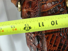 Load image into Gallery viewer, Vintage Brahmin Asher Brown Croc Zip Top Shoulder Bag Purse
