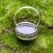 Load image into Gallery viewer, Ring, Sterling Silver, Charoite Oval, Size ~9
