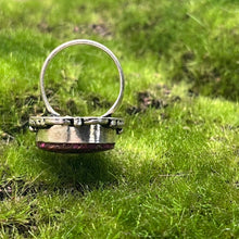 Load image into Gallery viewer, Ring, Sterling Silver, Pink Conglomerate, Size 8
