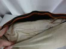 Load image into Gallery viewer, Elk and Deer Hide Pillow Cover with Stitched Indian Motif Border with Pillow Insert
