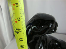 Load image into Gallery viewer, MCM Black Ceramic Panther TV Figural Lamp
