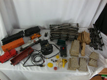 Load image into Gallery viewer, 1950s American Flyer 307 Train Cars, Track, Trestle Pieces UNTESTED
