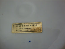 Load image into Gallery viewer, Vintage King's Fine China Large Porcelain Ginger Jar with Lid and Dark Wood Base
