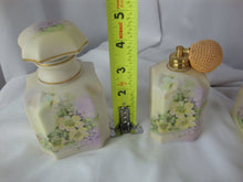 Load image into Gallery viewer, Vintage Andrea by Sadek Porcelain Floral Dresser Bottle Set with Tray
