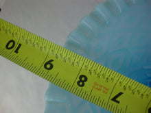 Load image into Gallery viewer, Vintage Fenton Aqua Blue Opalescent Hobnail Cake Plate With Crimped Edges
