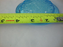 Load image into Gallery viewer, Vintage Fenton Aqua Blue Opalescent Hobnail Cake Plate With Crimped Edges
