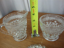 Load image into Gallery viewer, Vintage Anchor Hocking Wexford Glass Creamer and Sugar Set with Sugar Lid
