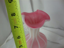 Load image into Gallery viewer, 1953 Fenton Cranberry Satin Rib Optic Pinched Vase
