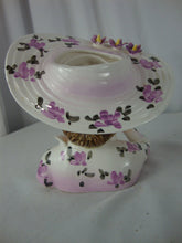 Load image into Gallery viewer, Vintage Lefton 1343A Ceramic Purple Flower Ladies Head Vase

